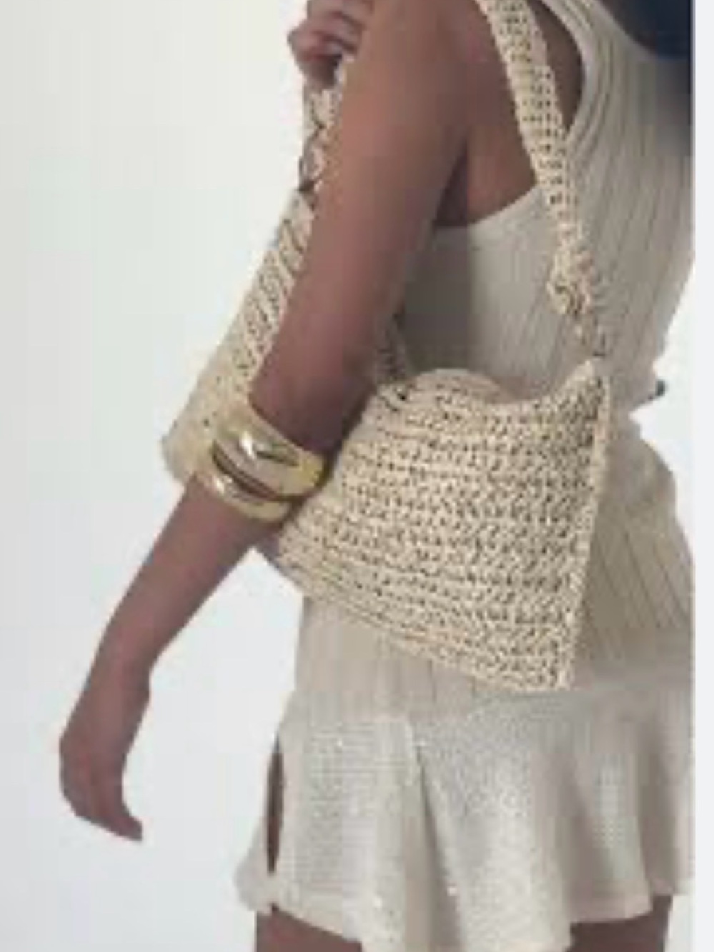 Revolve 8 Other Reasons Shelley Crochet Raffia Shoulder Bag - Picture 3 of 3